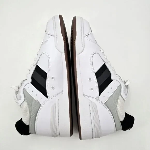 Polo Ralph Lauren Men's Court Mid Pro Leather Chunky White Sneakers Size 10.5